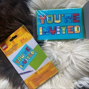 LEGO “YOU’RE INVITED” Postcard Invitations Birthday Set of 2 Packs